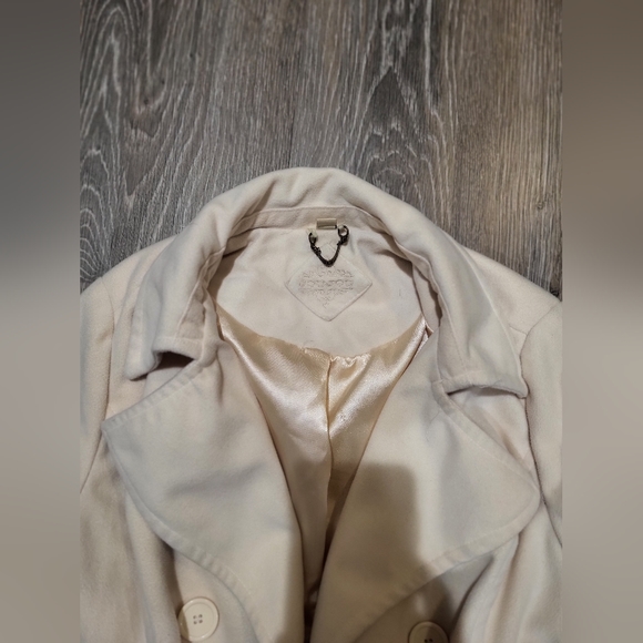 JOU JOU cream double breasted peacoat - Picture 2 of 16